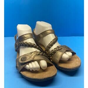 Earth Origins Sandals Womens 9 M Tracy Slingback Braided Strappy Leather